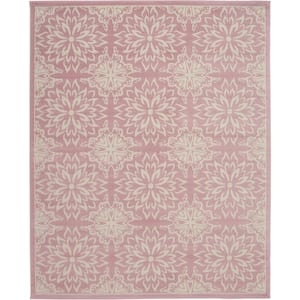 Jubilant Ivory/Pink 8 ft. x 10 ft. Moroccan Farmhouse Area Rug