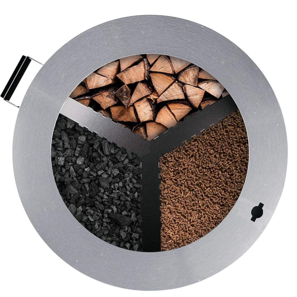 21-Inch Stainless Steel Round Smokeless Fire Pit