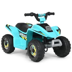 6-Volt Kids Electric Quad ATV 4 Wheels Ride-On Toy for Toddlers Forward and Reverse in Blue
