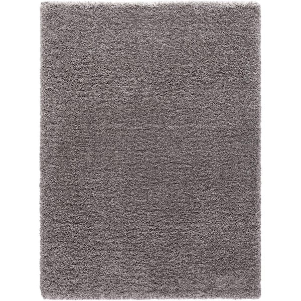 Concord Global Trading Ocean Shag Plain Silver 5 ft. x 7 ft. Area Rug