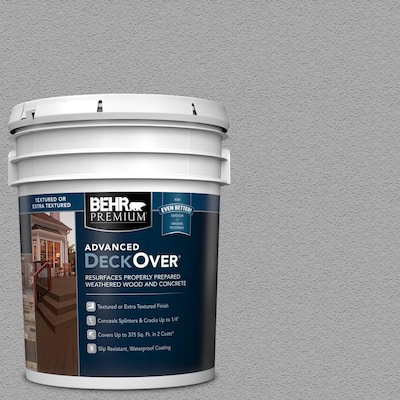 5 gal. #PFC-68 Silver Gray Textured Solid Color Exterior Wood and Concrete Coating