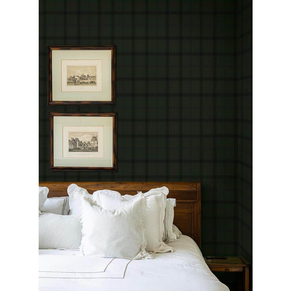 Greenery Plaid Self-Adhesive Vinyl Wallpaper Roll