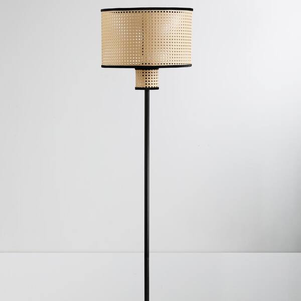 Vidalite Modern Bohemian 62 In Beige, Bohemian Floor Lamp Shades