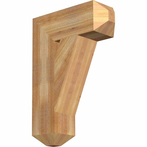 Ekena Millwork 6 in. x 26 in. x 18 in. Western Red Cedar Traditional Craftsman Rough Sawn Bracket