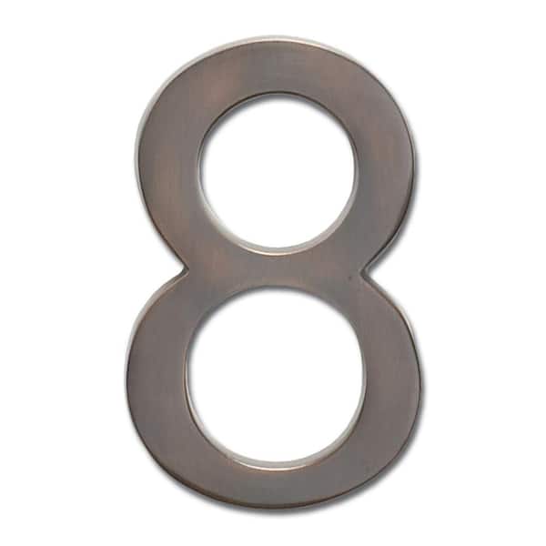 Architectural Mailboxes 4 in. Dark Aged Copper Floating House Number 8