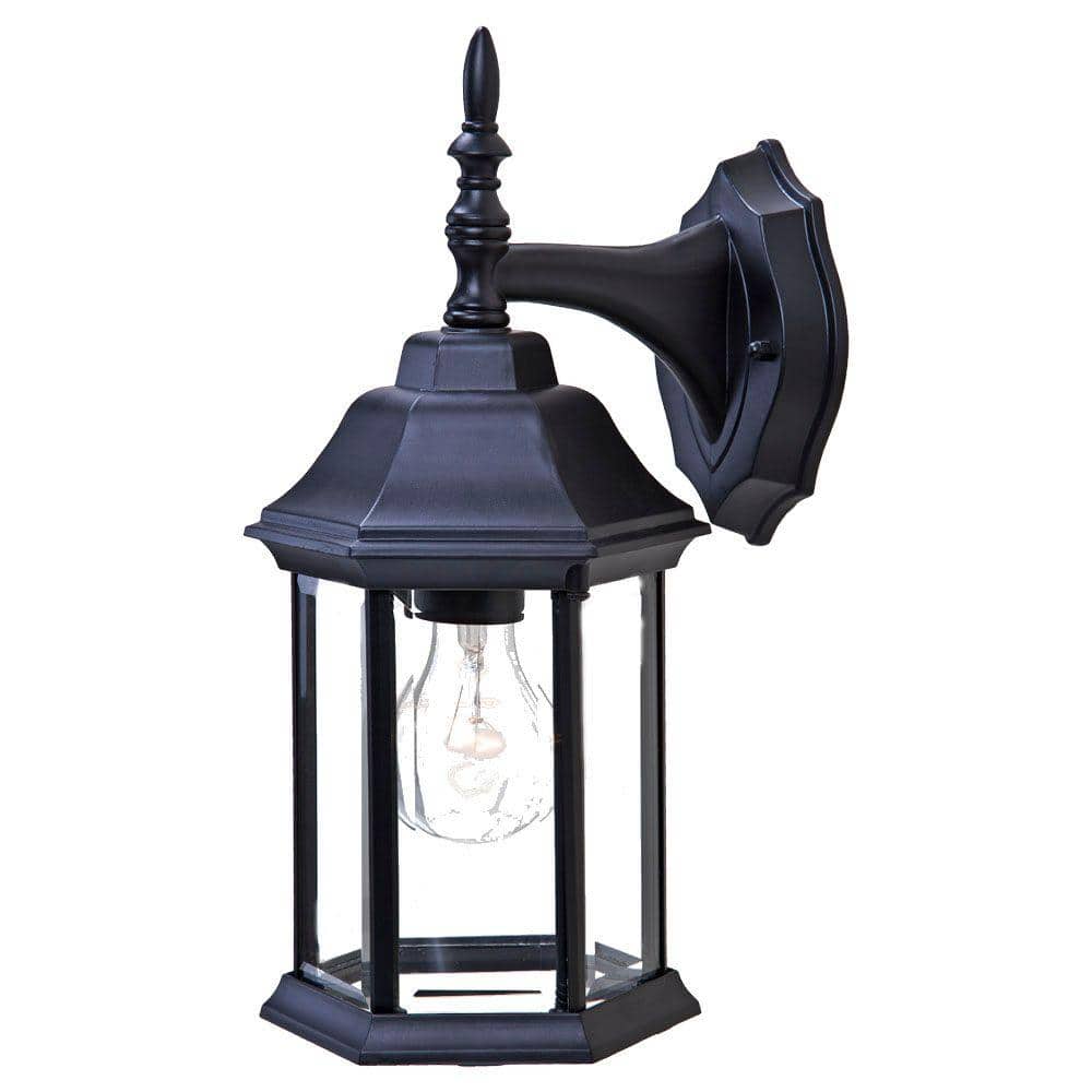 Craftsman 2 Collection 1-Light Matte Black Outdoor Wall Lantern Sconce price history on PriceWatchPro