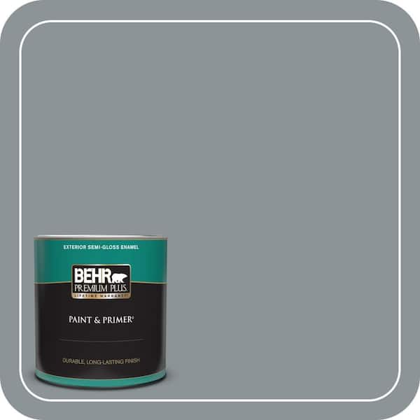 BEHR PREMIUM PLUS 1 qt. #ECC-34-2 Boulder Creek Semi-Gloss Enamel Exterior Paint & Primer