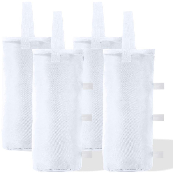 Angel Sar 150 lb. White Extra Large Canopy Sand Bags without Sand (4-Pack)