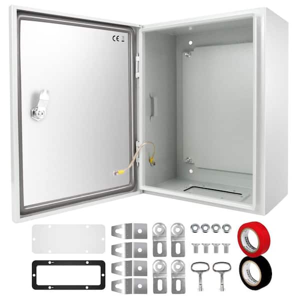 Outdoor Electrical Junctionbox 20 x 16 x 8 in. NEMA 4X Enclosure Wall Mounted IP66 Waterproof & Dustproof Lockable Metal