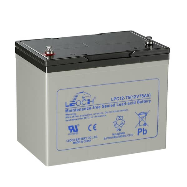 Leoch SLA 12-Volt 75Ah Non Spillable Battery LPC for Ryobi Riding Lawn Mower