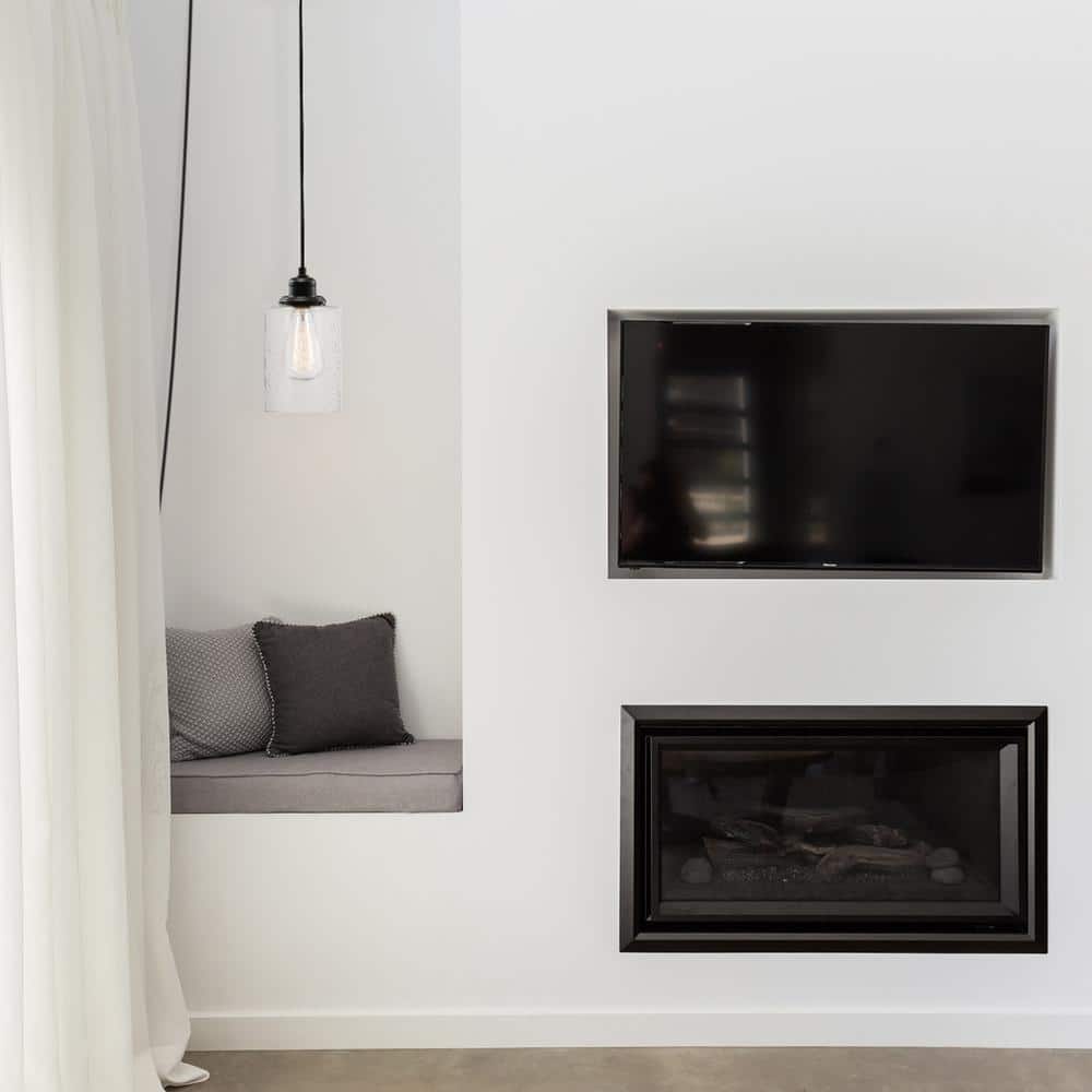 Annecy Dark Bronze Seeded Glass Adjustable Pendant Light
