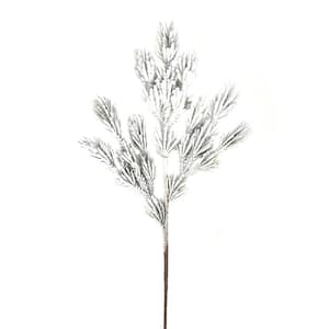 20 in. Decorative Spray-Flocked Pe