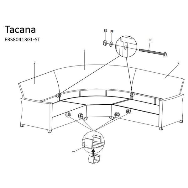 hampton bay tacana sectional