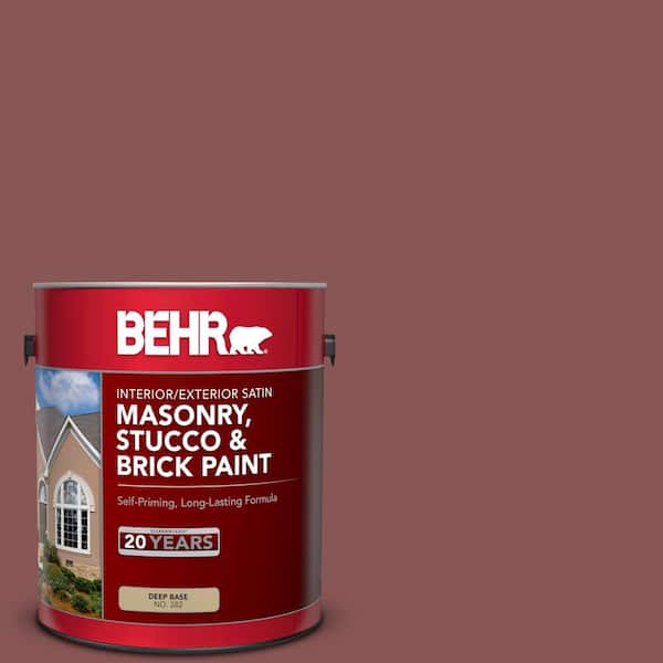 1 gal. #PPU1-09 Red Willow Satin Interior/Exterior Masonry, Stucco and Brick Paint