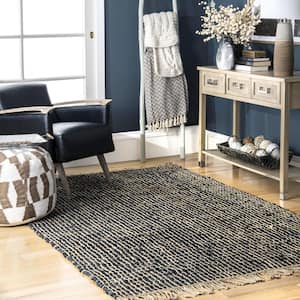 Briana Natural Fiber Black 5 ft. x 8 ft. Area Rug