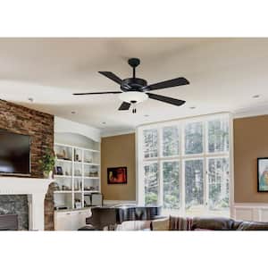 Contractor Uni-Pack 52 in. Integrated LED Indoor Coal Ceiling Fan with Light