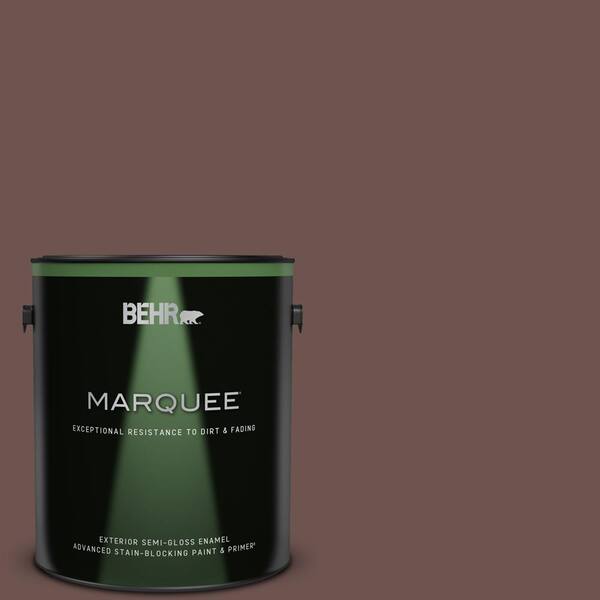 BEHR MARQUEE 1 gal. #710B-6 Painted Leather Semi-Gloss Enamel Exterior Paint & Primer