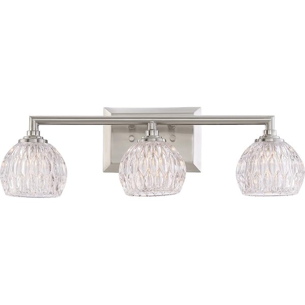 Quoizel Serena 3-Light Brushed Nickel Vanity Light