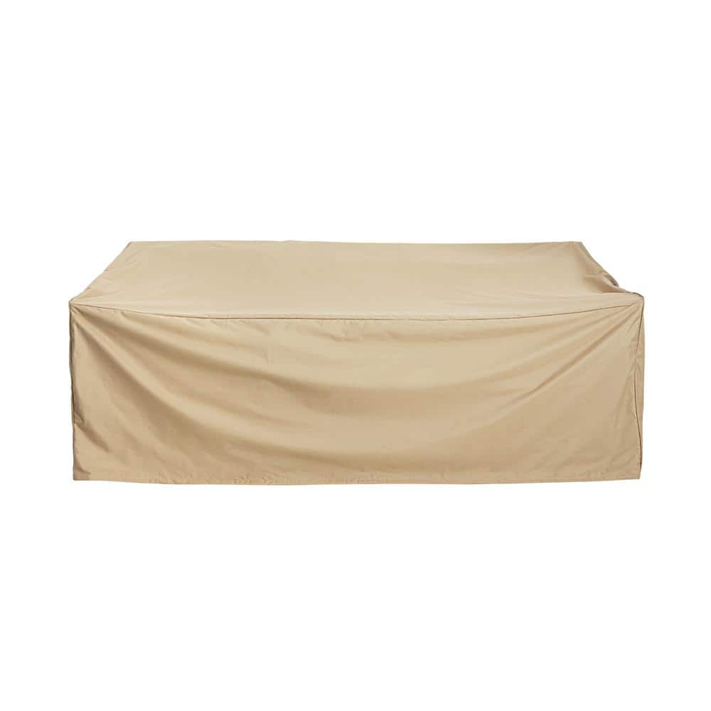 Beige Weather-Resistant Outdoor 3-Seater Sofa Cover