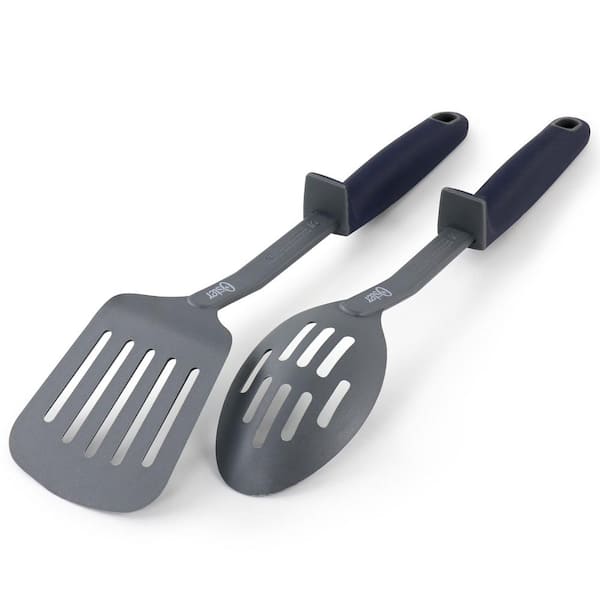 5pcs/set Large Silicone Kitchen Utensil Set, Includes Spatula, Slotted  Turner, Serving Spoon, Soup Ladle And Skimmer