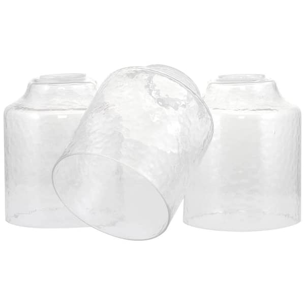 Caspian 6 in. Clear Glass Novelty Pendant Shade with 1.625 in. Neckless Fitter (3-Pack)