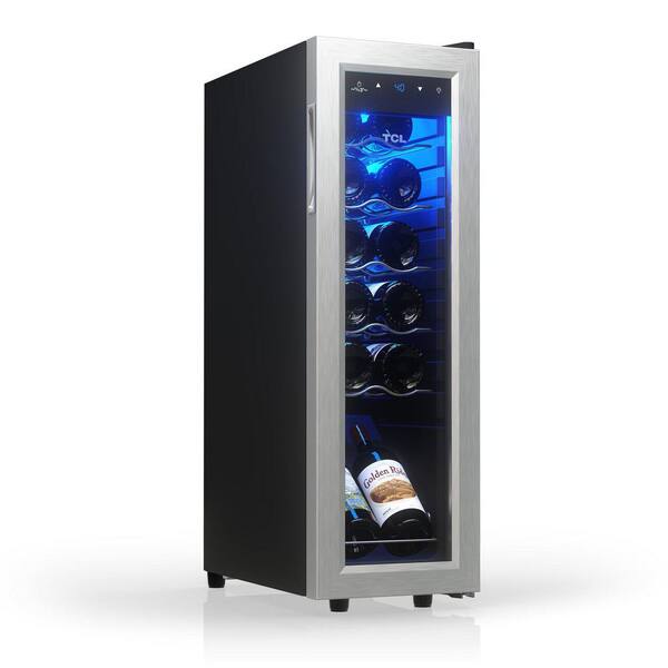 TCL Single Zone 12-Wine Bottles Stainless Look Wine Cooler