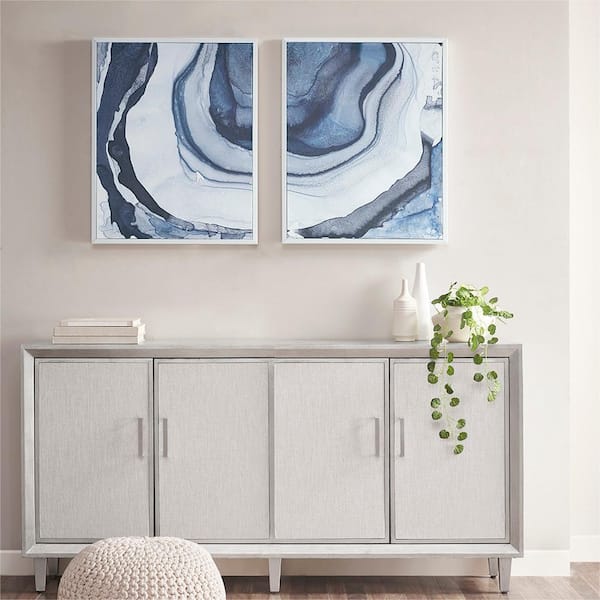 Vsmile Abstract 2-piece Framed Canvas Wall Art Set, Diptych Art