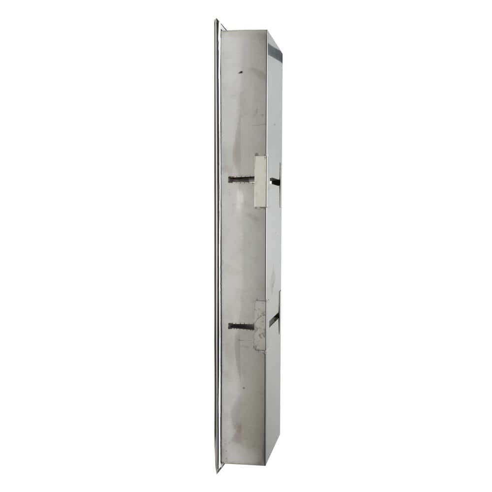 Polished Stainless Steel Vertical Triple Shelf Shower Niche