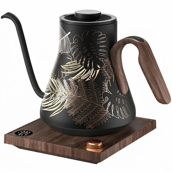 30 oz Rainforest Stainless Steel Gooseneck Electric Kettle Precise Temperature Control Pour Over Piece