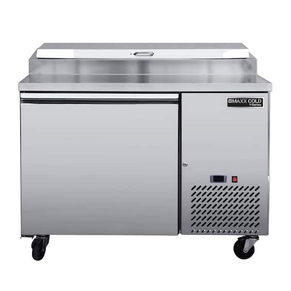V-Series 1-Door Refrigerated Pizza Prep Table, 50 Watt, 11 cu. ft. in Stainless Steel