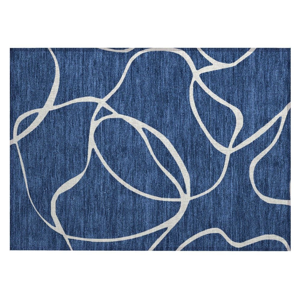 Chantille Machine Washable Indoor/Outdoor Abstract ACN999 Navy 1 ft. 8 in. x 2 ft. 6 in. Area Rug price history on PriceWatchPro