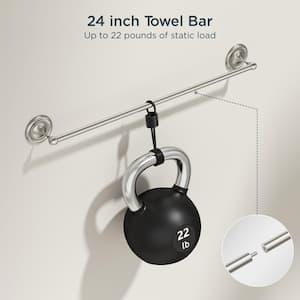 3-Piece Bath Hardware Set with Included Mounting Hardware in Brushed Nickel