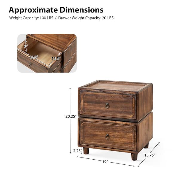 ★s★ journal standard furniture JAYDEN CREATION Geraint Walnut Transitional 2-Drawer
