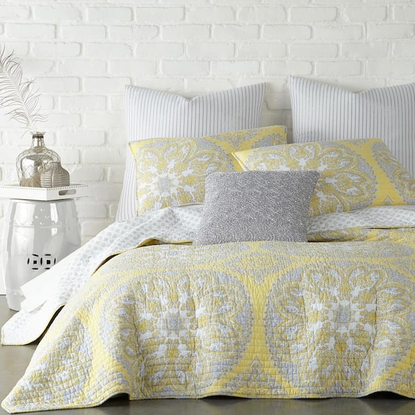 Levtex Home Yellow Enzo Reversible Quilt Set King