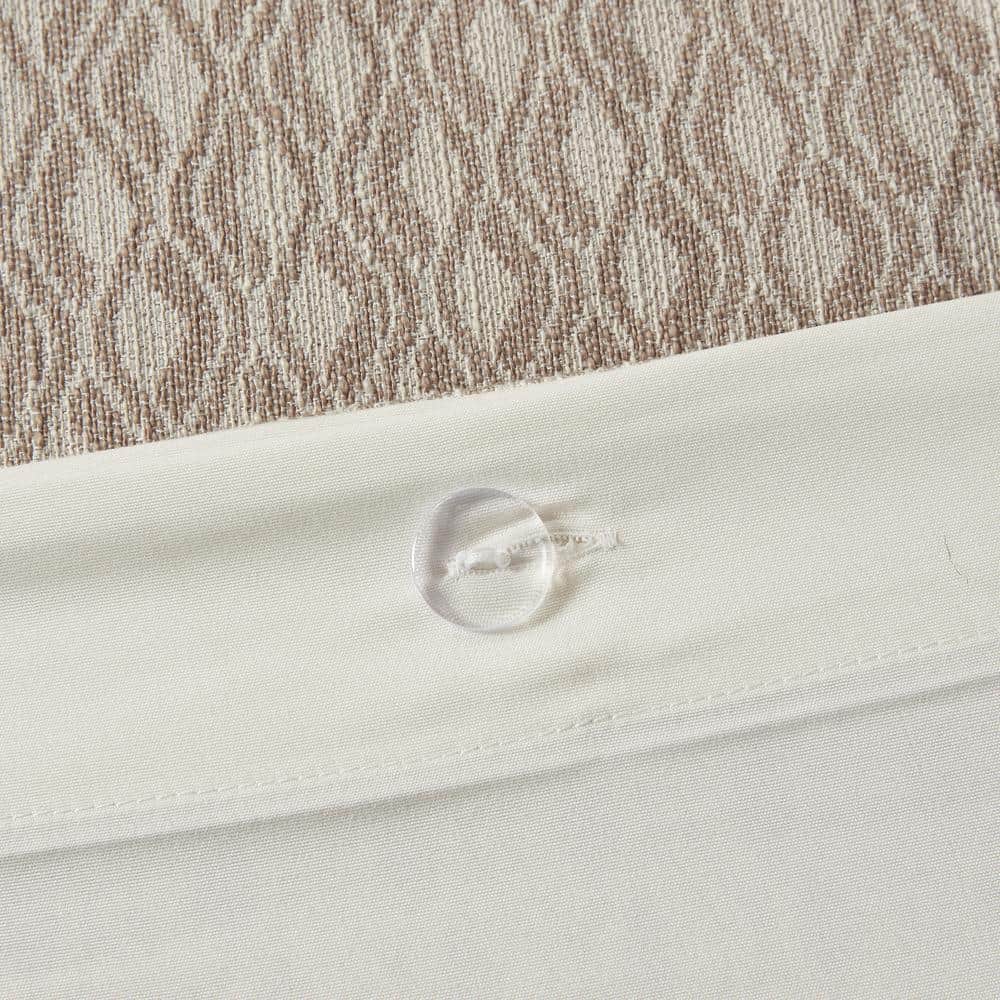 Ivory Queen Cotton Jacquard Comforter Set with Button Accents