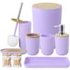 Dyiom 9Pcs Purple Bathroom Accessories Set，Light Purple B0BX8VC3FG ...