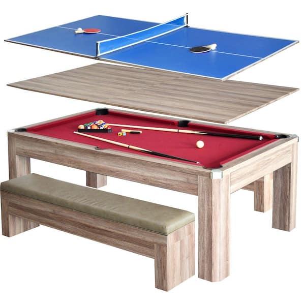 Hathaway Newport 7 ft. Pool Table Combo Set with Benches
