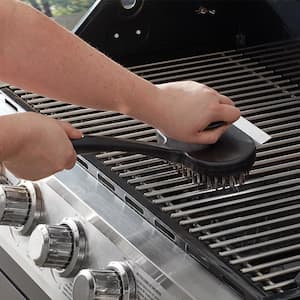 Oversized Dual-Handle Commercial Grill Brush with Durable Stainless Steel Bristles