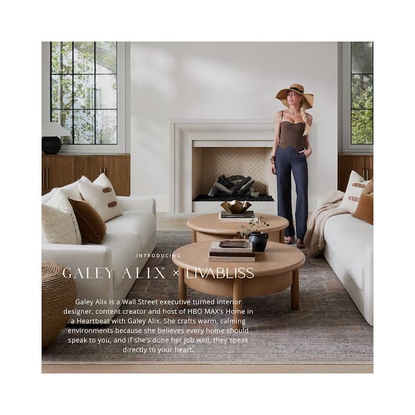 Galey Alix Brodie 2 ft. L x 2 ft. W Light Beige Border Machine Washable Indoor/Outdoor Area Rug