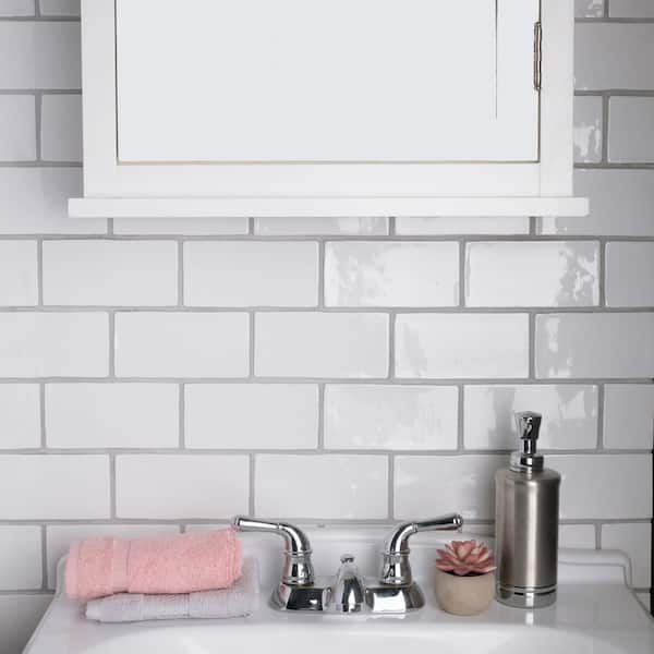 Merola Tile Chester Bianco 3 in. x 6 in. Ceramic Wall Tile (5.72