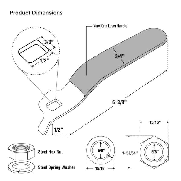 Round Vinyl Grip Replacement – 5 1/4" Length, Fits 1 1/8" Bar, Style G, For Hand Trucks & Tools (1 Piece)