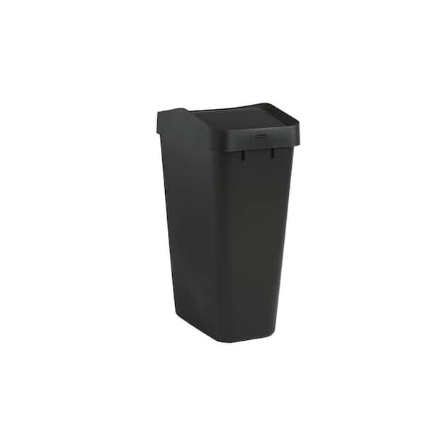 Rubbermaid Rectangular Plastic Trash Can 7 Gallons 15 H x 14 12 W x 10 12 D  Black Pack Of 3 Cans - Office Depot