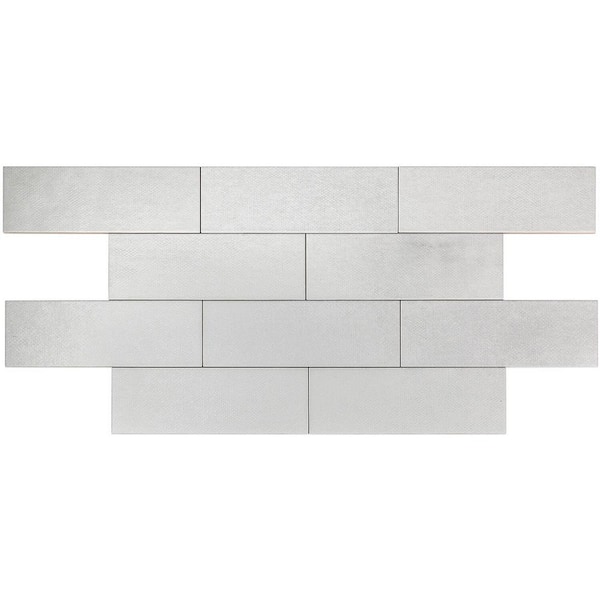 Ivy Hill Tile Piston Camp White 4 in. x 12 in. 7mm Matte Ceramic