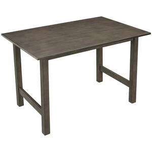 45.50 in. Gray Rectangle Farmhouse Wood Dining Table