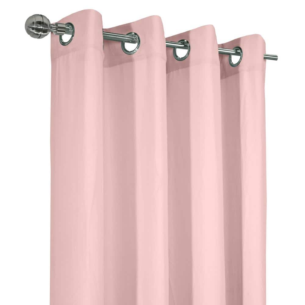 Harmony Rose Polyester Sheer Pleated Grommet Curtain Panel 52" x 84"