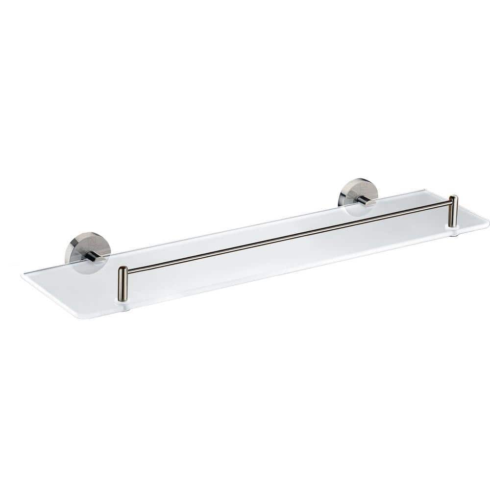 5-1/4 in L x 2-2/5 in. H x 19-7/10 in. W Wall-Mount Tempered Glass Bathroom