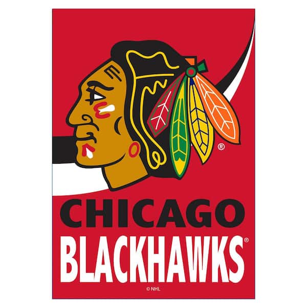 2 1/3 ft. x 3 2/3 ft. Chicago Blackhawks Burlap House Flag
