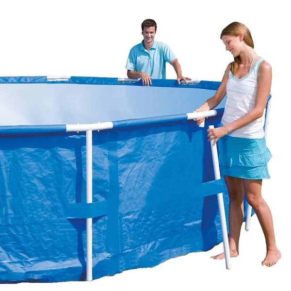 Correo escaramuza Contiene Bestway 15 ft. x 48 in. D Round Soft Side Side Steel Pro Frame Above Ground  Swimming Pool 12752-BW - The Home Depot
