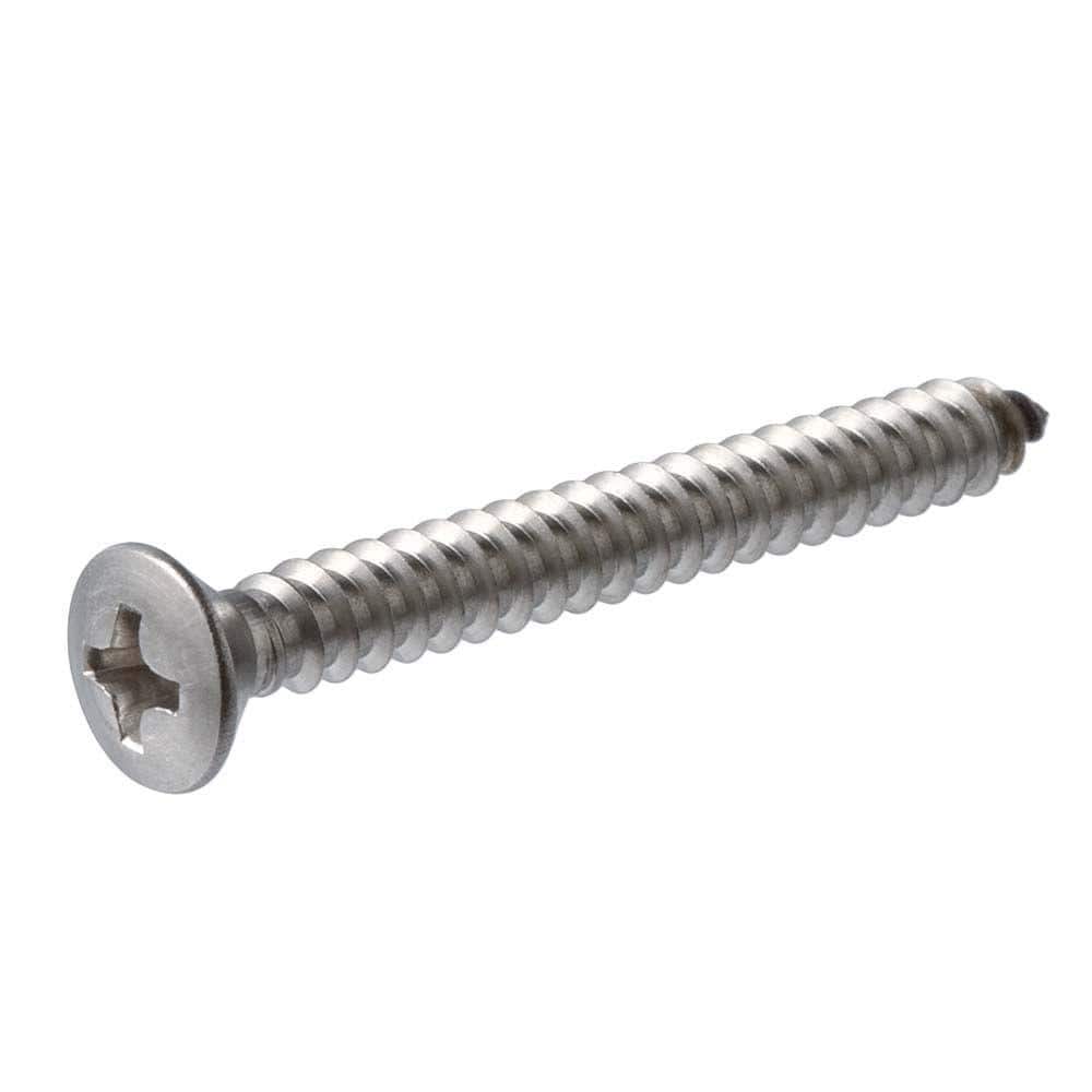 Everbilt #10 x 1-1/4 in. Phillips Oval Head Stainless Steel Sheet Metal  Screw (3-Pack) 800791 The Home Depot