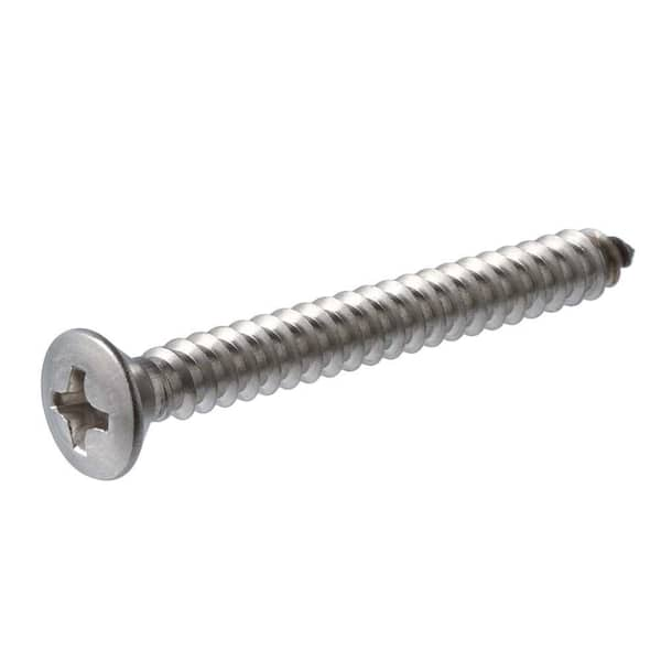 Everbilt #8 1 in. Phillips Oval-Head Sheet Metal Screws (4 per Pack)